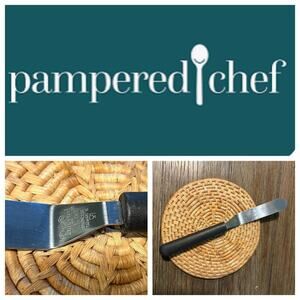 Pampered Chef Spatula Icing Spreader Stainless 9" RETIRED‎